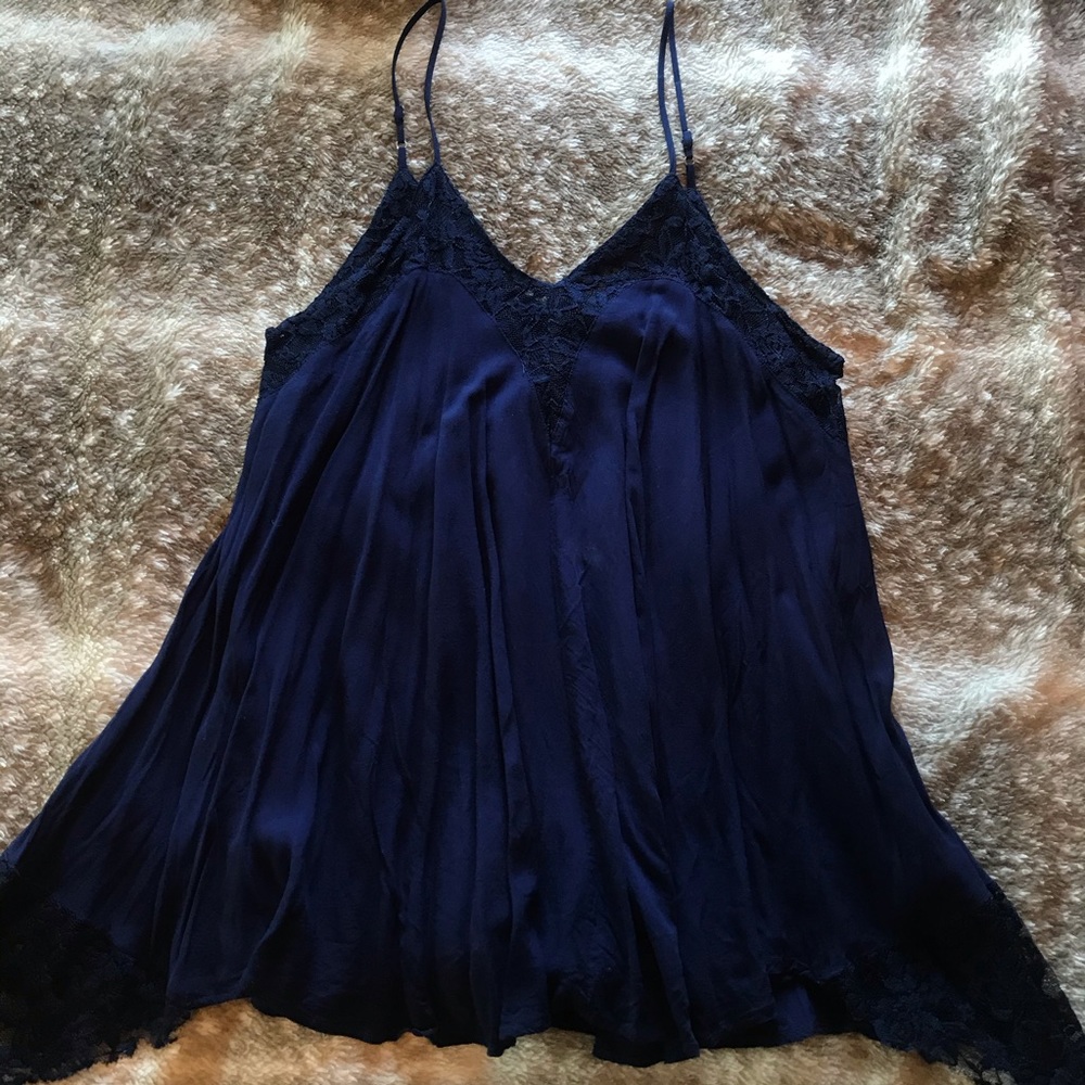 Navy Lace Mini Dress M/L